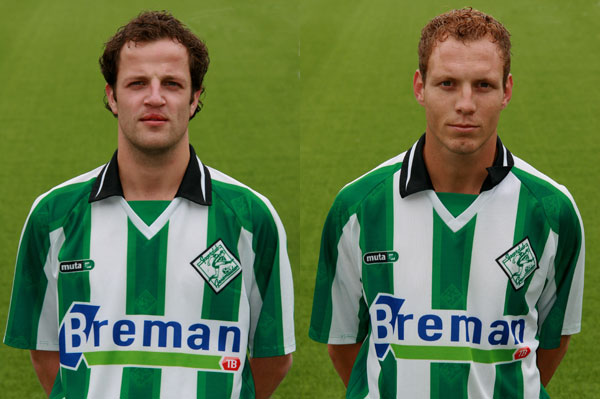 Herman van Dijk en Berry Halfwerk, beidendoeltreffend deze middag. (Foto Helmich Lubberts).